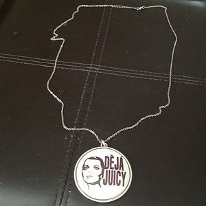 Juicy Couture Long Necklace w Face Imprint